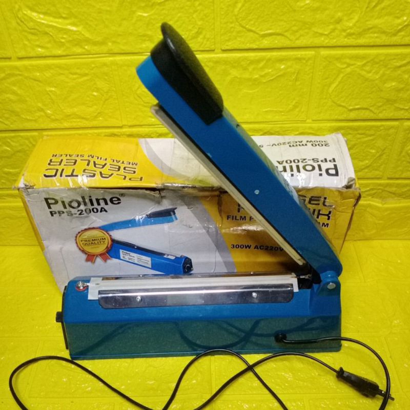 Mesin Press Plastik Pioline PPS-200A Impulse Sealer 20cm Biru