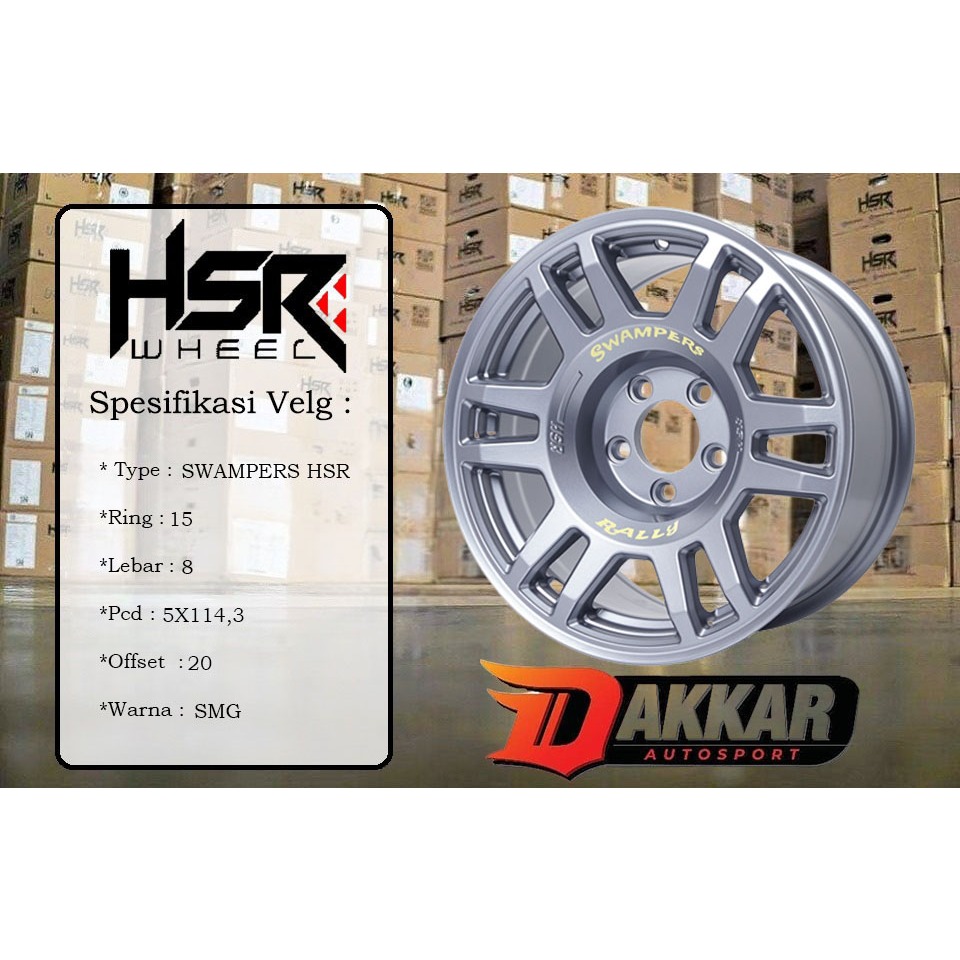 velg mobil terios rush ring 15 velg offroad r15 hsr swampers lebar 8 gratis ongkir