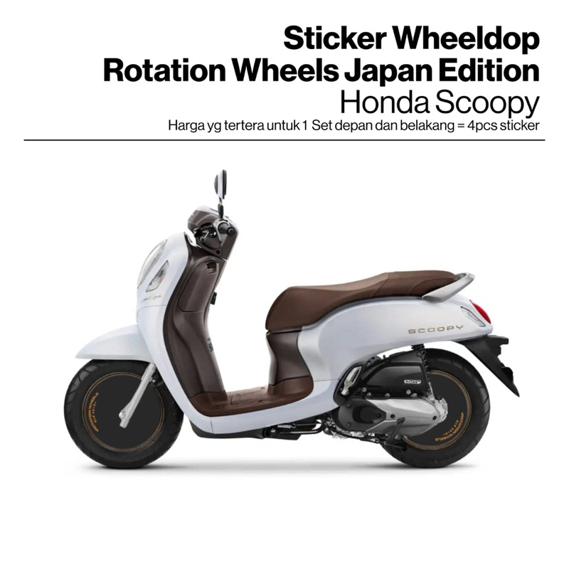 Stiker Cutting Wheeldop Japan Edition Rotation Wheels Honda Scoopy