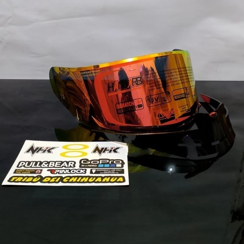 COD | Paket flat visor NHK Gp1000  iridium + spoiler NHK gp1000+ sticker husus NHK GP 1000/