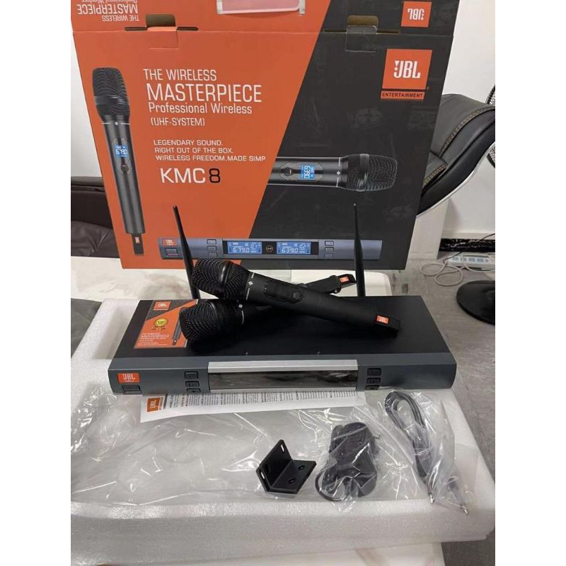 JBL KMC8 profesional satu dua u band FM mikrofon nirkabel genggam loga