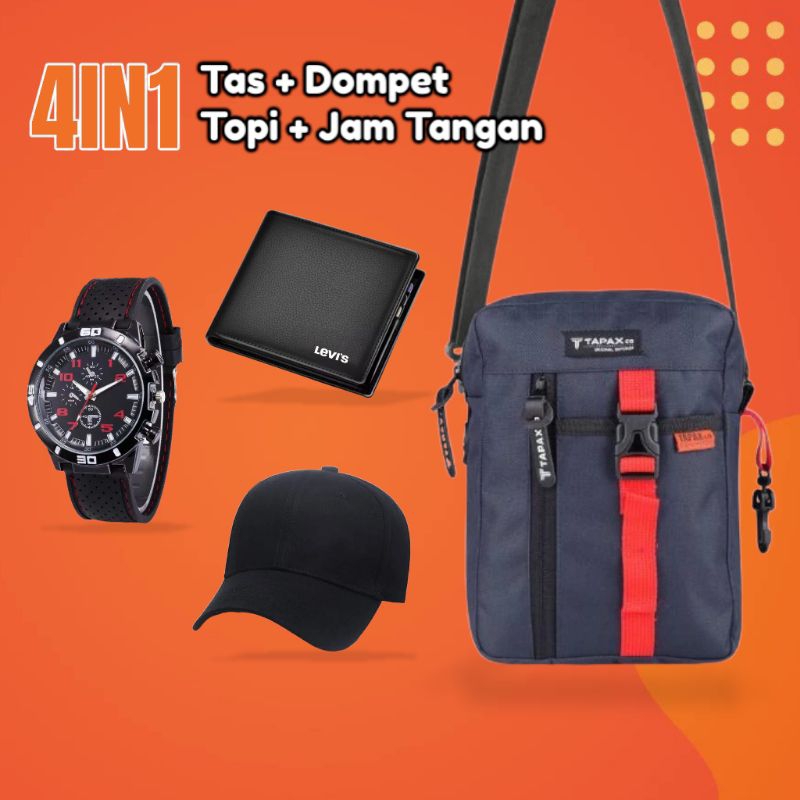 Tas Selempang Pria Keren Pouch Casual Slingbag Cowok Simpel Multifungsi