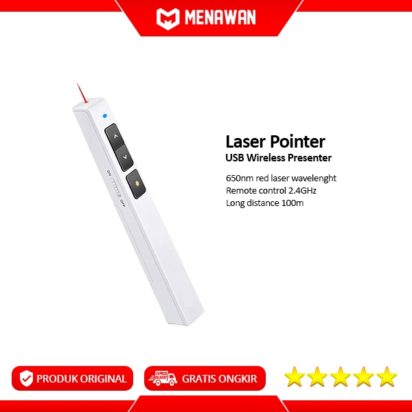 Laser Pointer USB Wireless Presenter Remote Laser Pointer Presentasi Original