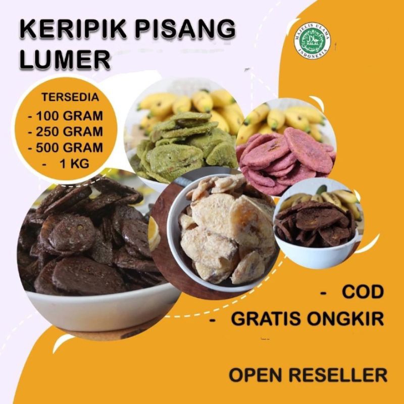 

pisang coklat lumer-banan chips kemasan 100gr