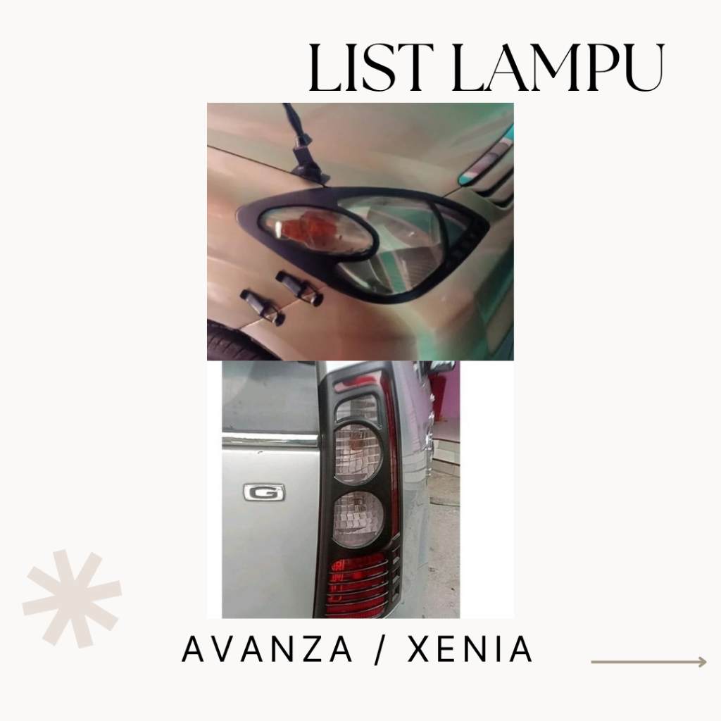 GARNISH LAMPU LIST COVER LAMPU DEPAN BELAKANG AVANZA LAMA 2004 2005 2006 2007