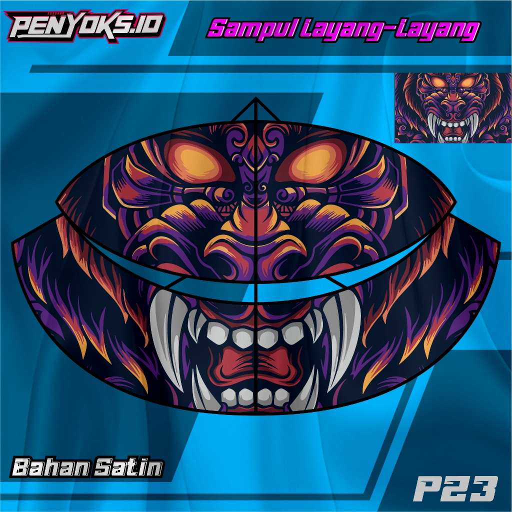 Kain Layang layang Motif Custom Full Printing Bahan Satin Peles High Quality