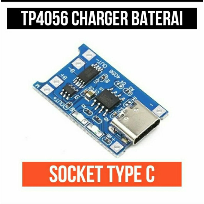 Modul Charger TP4056 5V-1A  Type C Baterai 18650