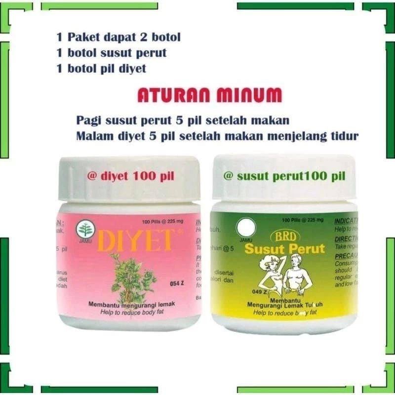 DIYET DAN SUSUT PERUT - Borobudur 100 PIL Original BPOM