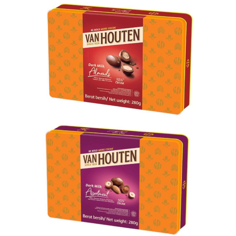 

VAN HOUTEN DARK MILK DRAGEES 90 GR 1 PACK ISI 10 | ALMOND - ASSORTMENT