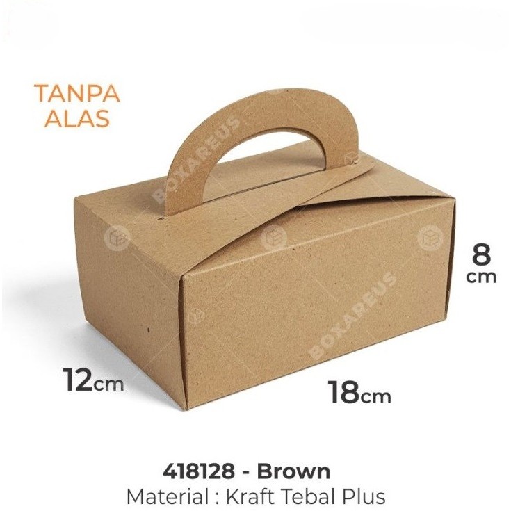 Dus Kue Jinjing Snack Box 12x18 Kraft /Kemasan Makanan Pastry 418128 B