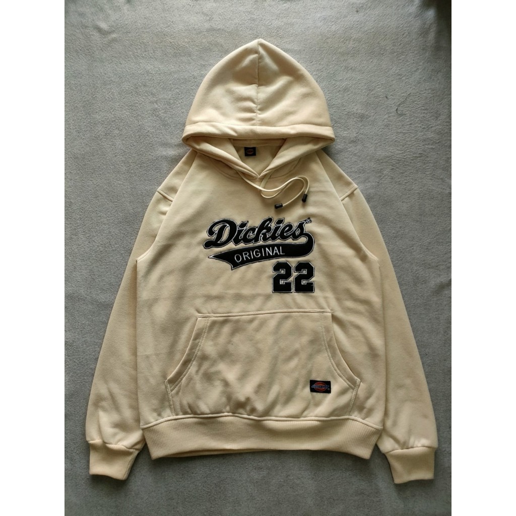 Hoodie Dickies Original 22 Cream Keju Bordir Premium Full Tag & Label