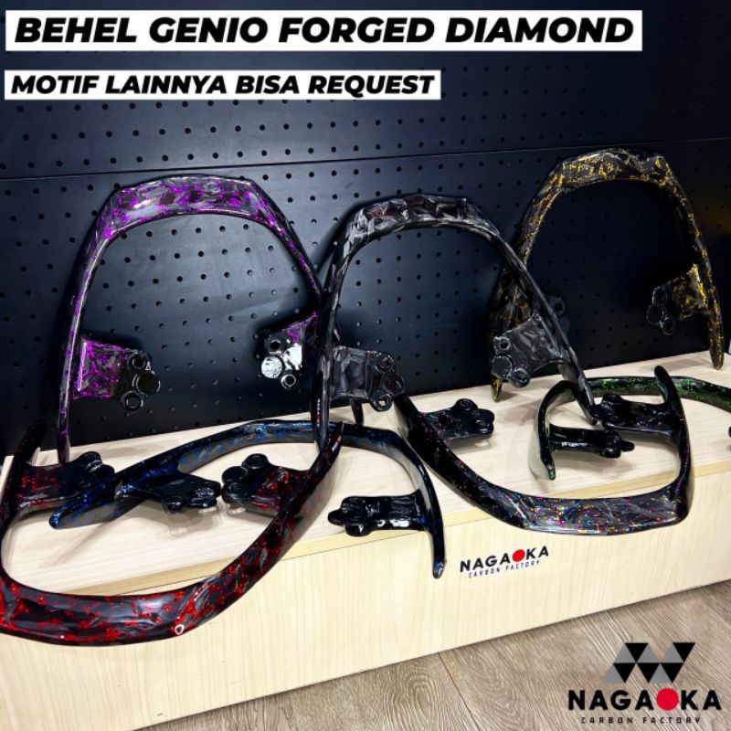 BEHEL GENIO REAL CARBON FORGED DIAMOND PREMIUM KEVLAR KARBON PEGANGAN JOK JODY KASAR KIPAS SPINNER C