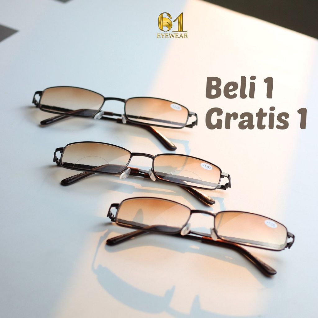 BELI 1GRATIS 1 KACAMATA BACA PLUS LENSA DOUBEL LENSA KACAMATA BACA DAN JALAN Kacamata PLUS 2 in 1, D