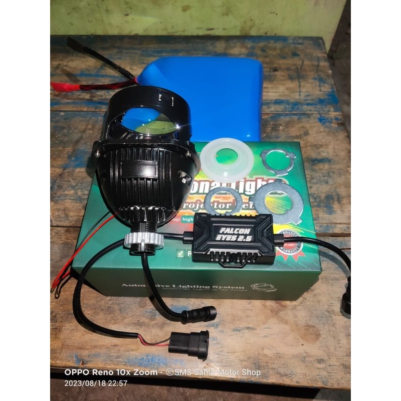 biled projector SMS falcon eyes 2,5inch Doble bowl biled 2,5 terbaik