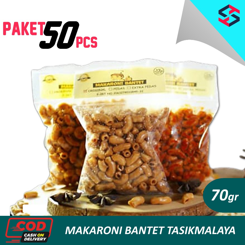 

PAKET USAHA 50pcs - MAKARONI BANTET Tasikmalaya 60gr - TULIS REQUEST VARIAN RASA DI CATATAN OREDER