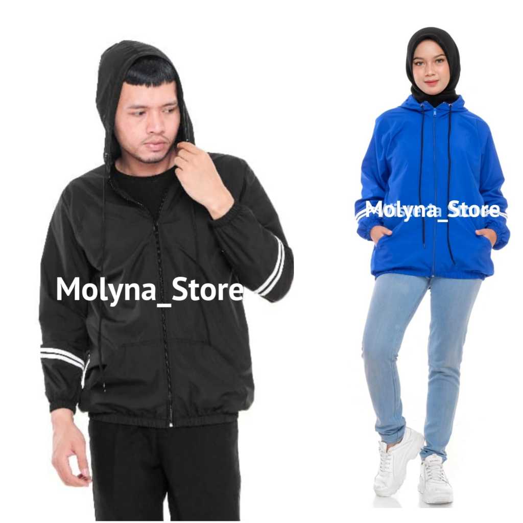 Jaket Parasut Olahraga Pria Wanita Jaket Parasut Nylon Sport