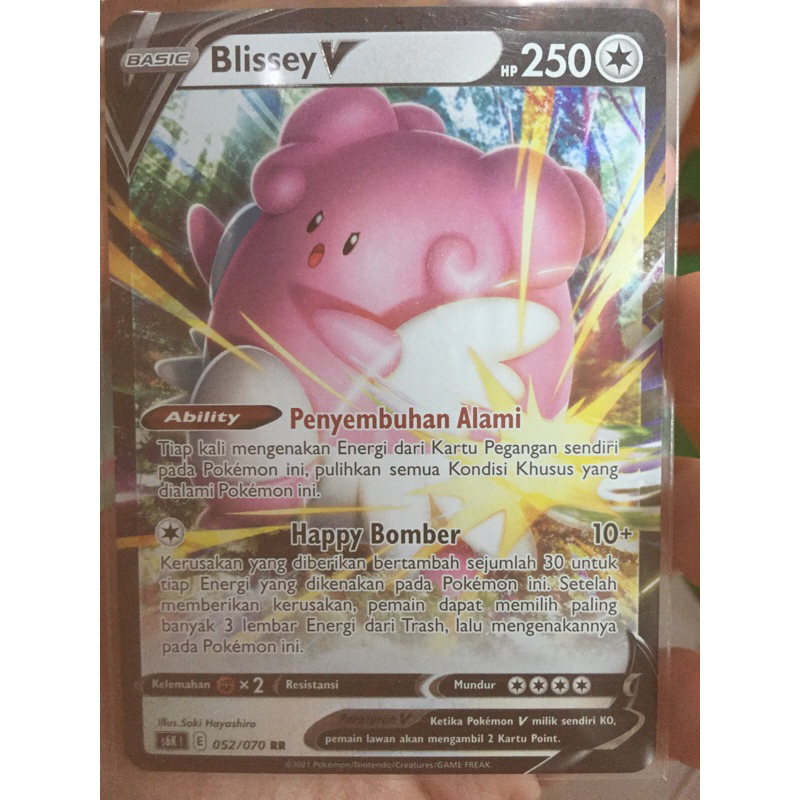 KARTU POKEMON BLISSEY V RR INDONESIA HOLO