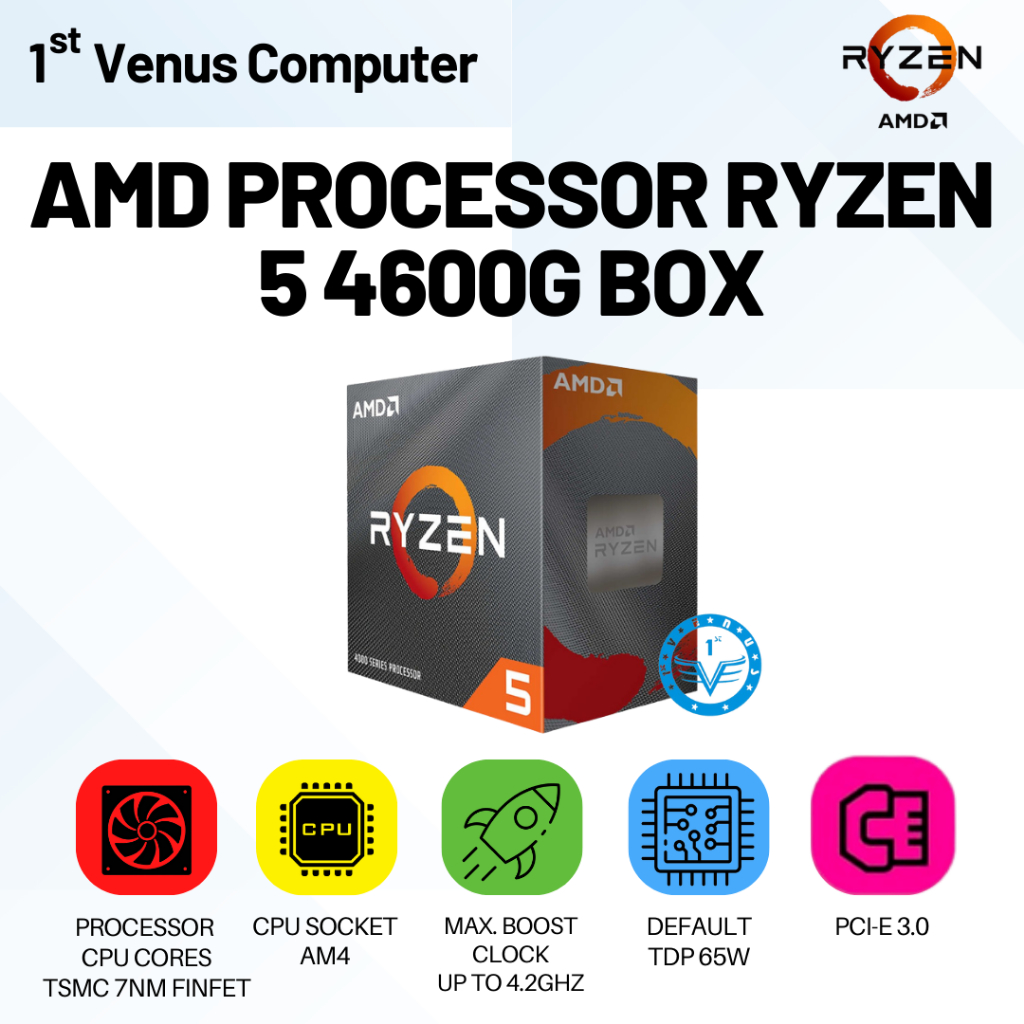 AMD PROCESSOR RYZEN 5 – 4600G BOX / PRO17-AMD