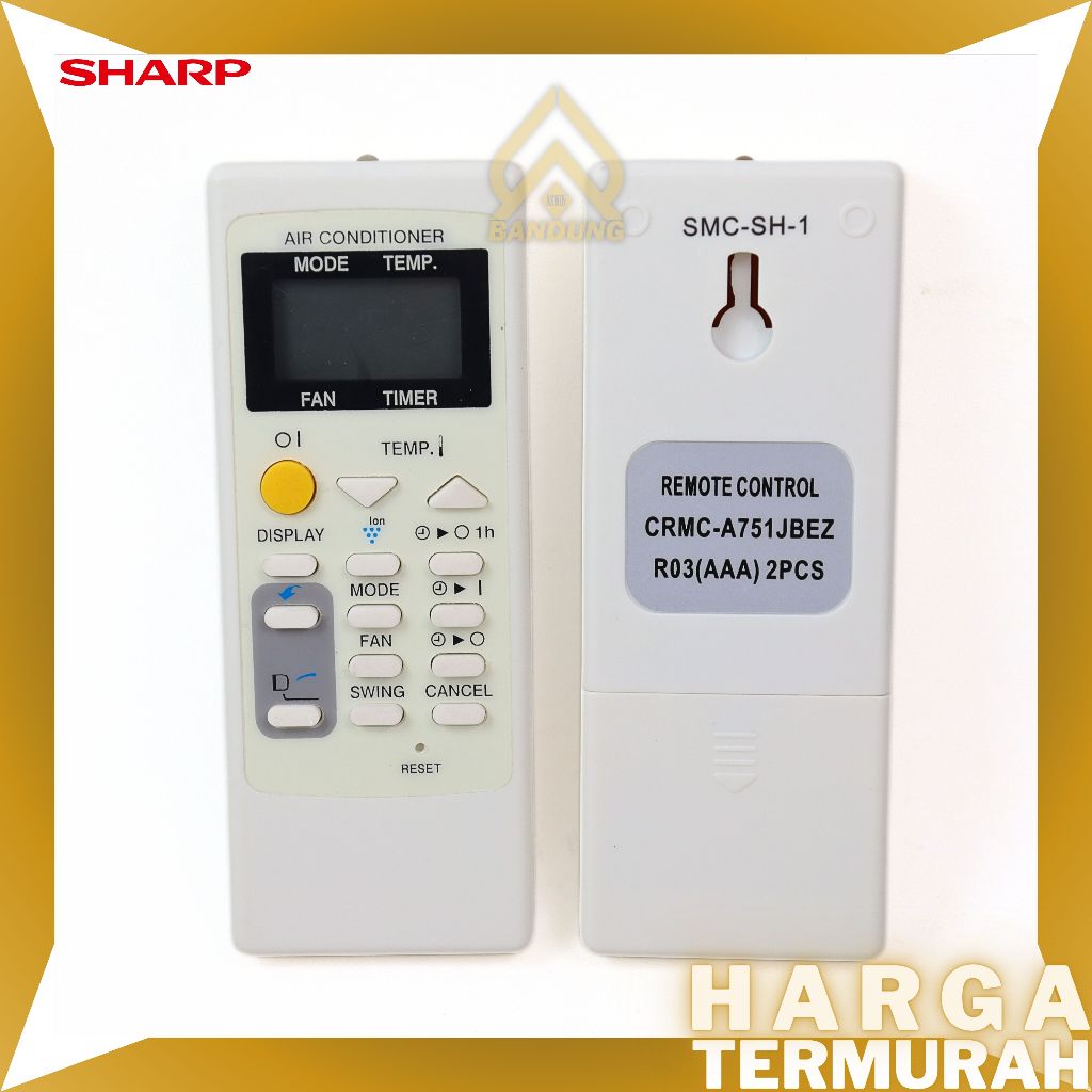 REMOTE | REMOT | REMOTE AC SHARP ION / REMOT AC SHARP /  CONTROL / KONTROL AC UNIVERSAL / UNIPERSAL