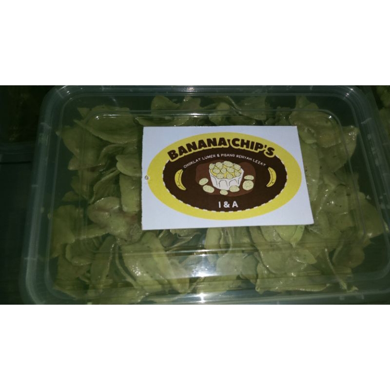 

keripik pisang coklat lumer choklat & Green tea 250gram