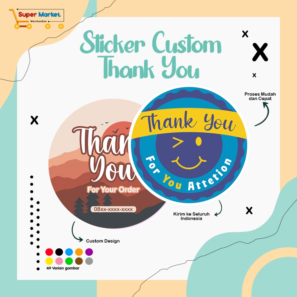 

[BACA DESKRIPSI] CETAK STIKER THANK YOU / STIKER TERIMA KASIH / STICKER CUSTOM LOGO TERIMA KASIH LABEL KEMASAN FOTO DESAIN SENDIRI