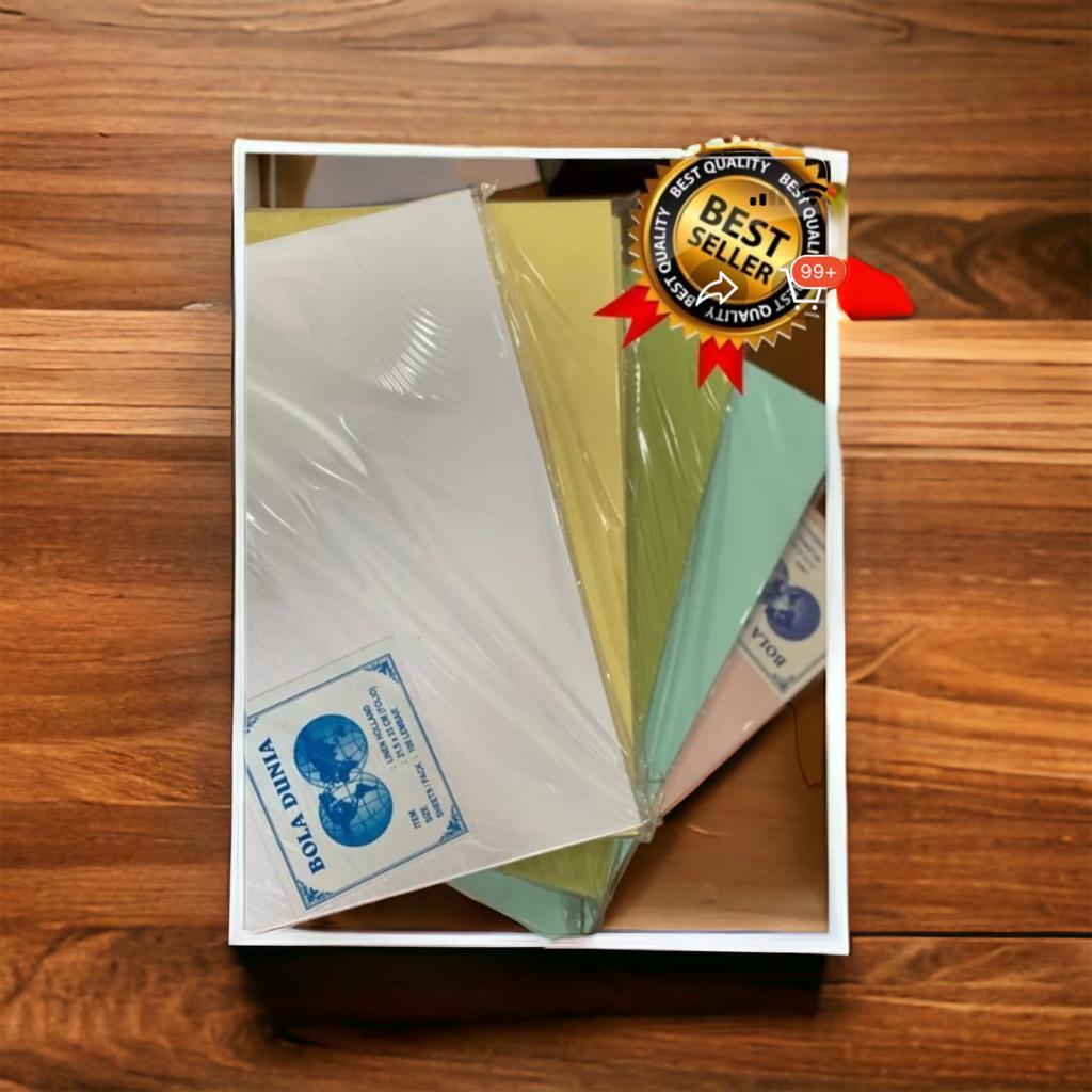 

[1 Bungkus] Kertas Linen Holland Bola Dunia 100 Lembar / Karton Sertifikat Folio Bola Dunia