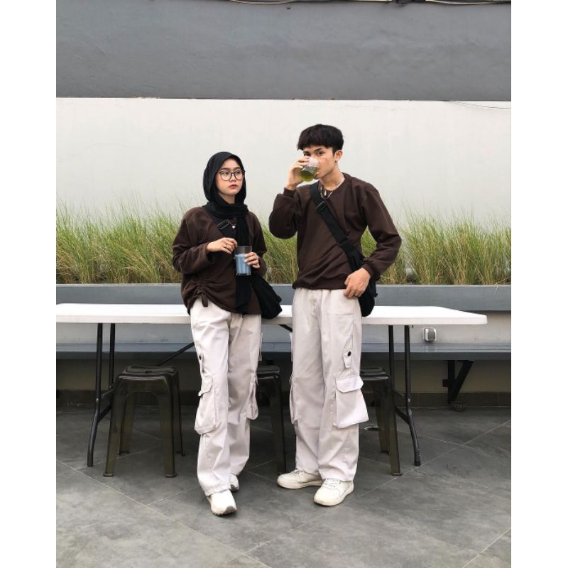 Vinie Couple Sweater 2 Pcs Pria/Wanita - Baju Couple Kekinian Korean Style