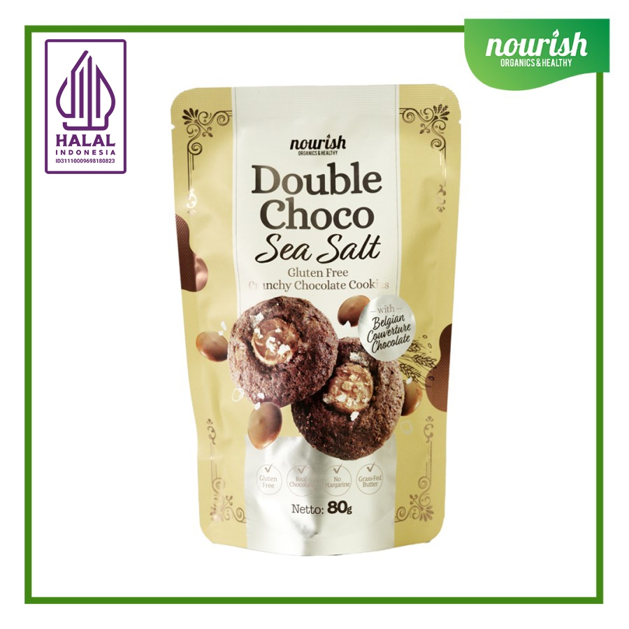 

Double Choco Sea Salt - Gluten-Free Cookies 80gr-Jakbar