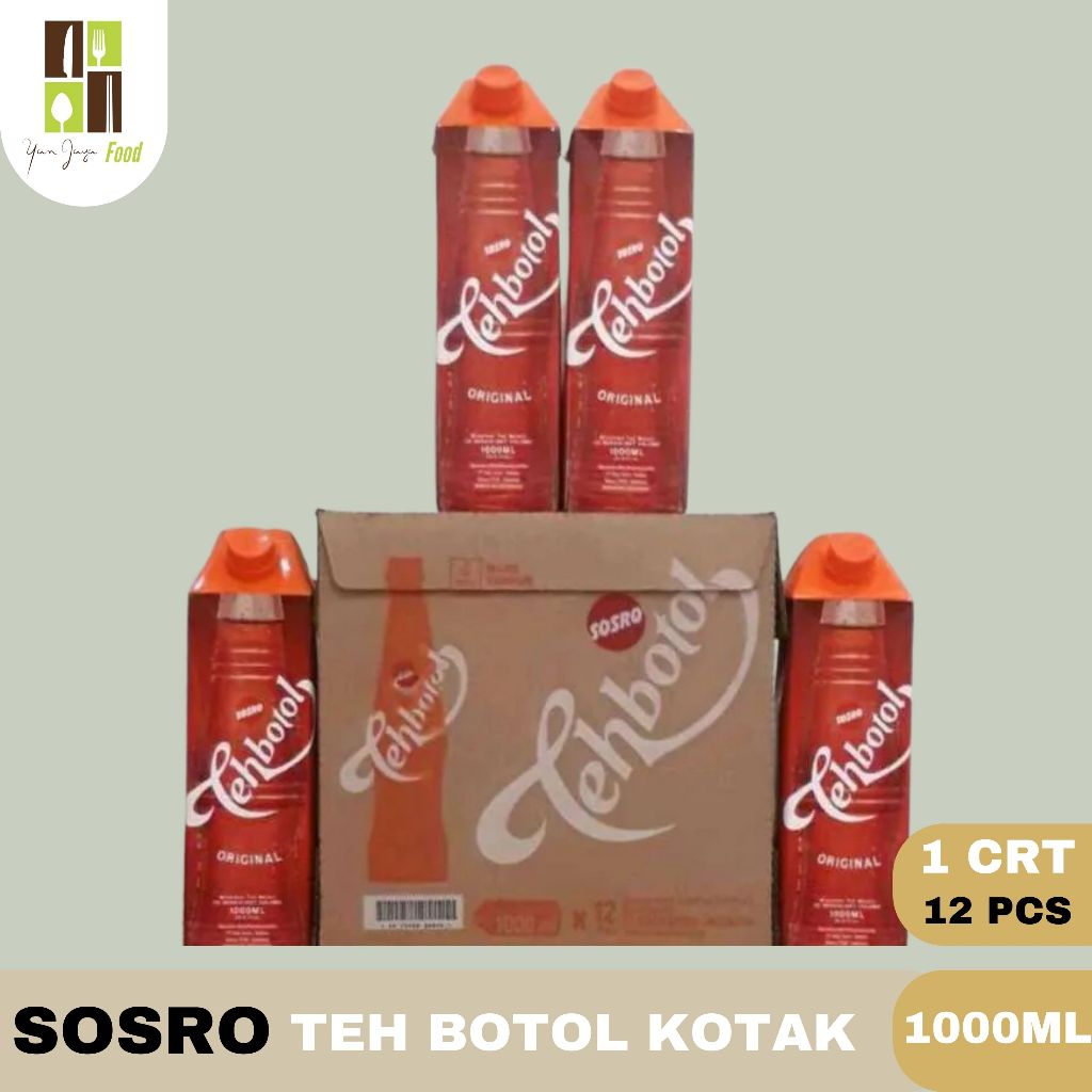 

Teh Botol Sosro / Teh Botol Original / Kemasan Kotak 1 Liter 1 KARTON [ 12 PCS ]