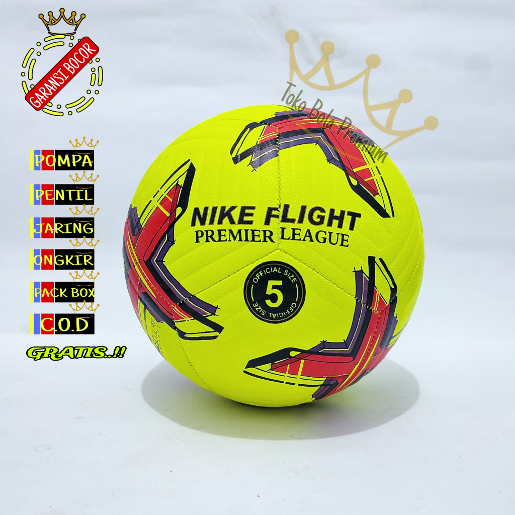 NIKE Bola Sepak Size 5 Liga Inggris Training Match Jahit Import