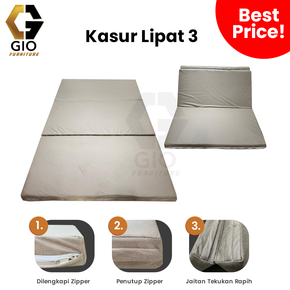Kasur Busa Lipat 3 Tebal 8 Cm
