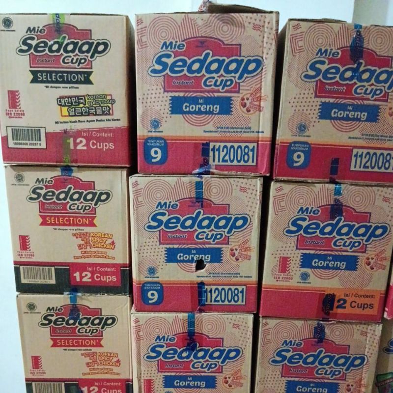 

Mie instan sedaap cup goreng selection isi 12 cup