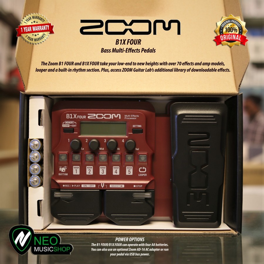 Zoom B1X FOUR Bass Multi-Effects Pedals