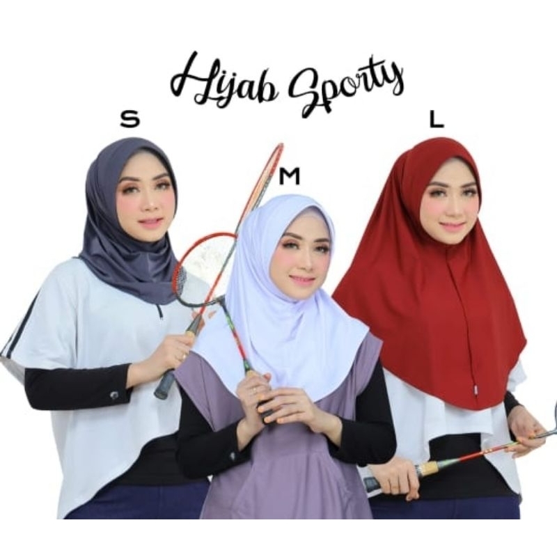 HIJAB SPORT TERBARU OVAL S, M, L / BERGO TERLARIS SPORT by ABINA Hijab