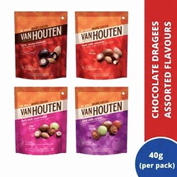 

VAN HOUTEN DARK MILK DRAGEES 40 GRAM 1 BOX ISI 10 | COKLAT/COKELAT
