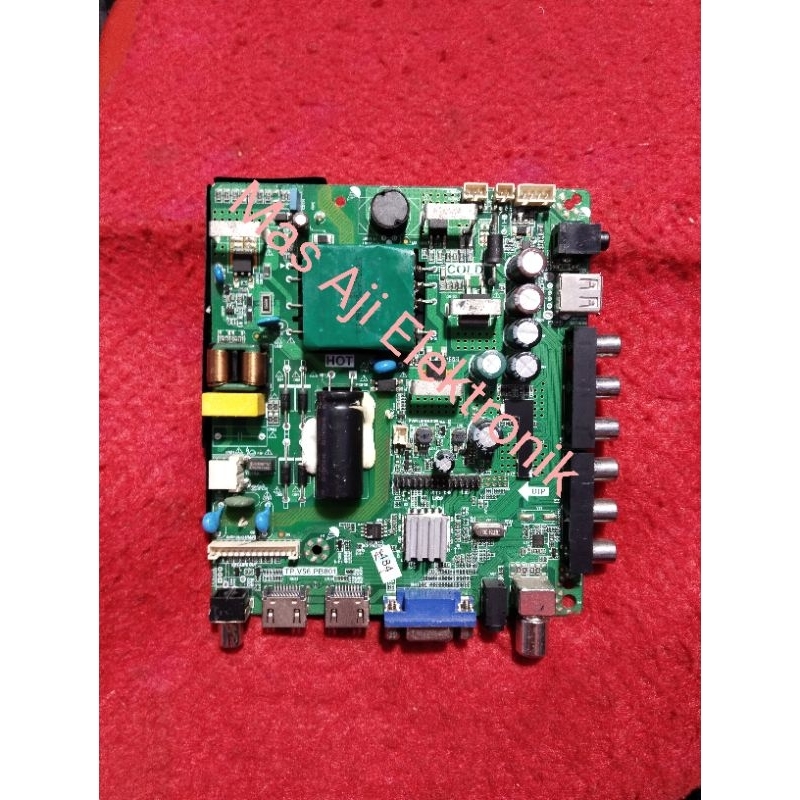 MESIN TV LED POLYTRON PLD 24D123 - MOTHERBOARD - MAINBOARD - KOMPONEN TV LED POLYTRON 24D123