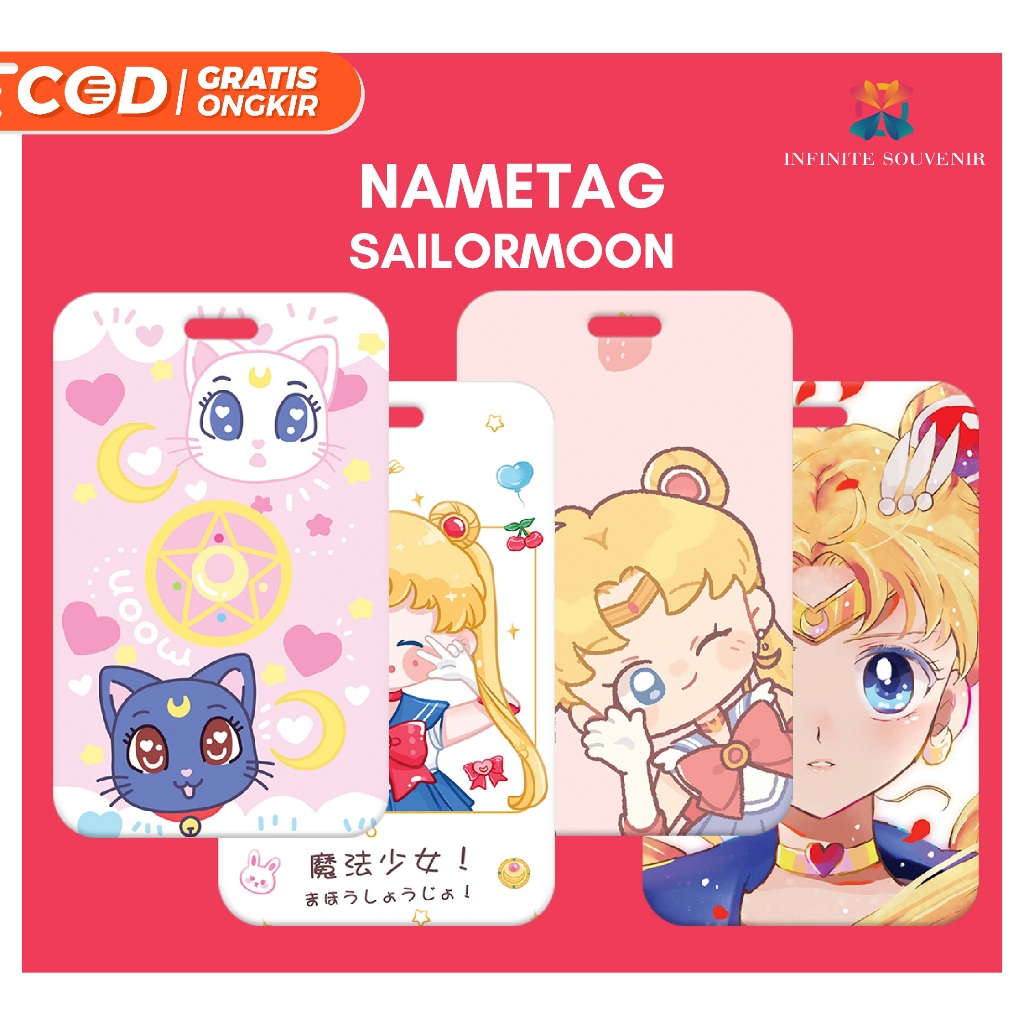

(N009) Nametag Sailormoon Tanpa Tali / Card Holder Anime / ID Card Sailormoon / Tempat Kartu / Nametag Wanita