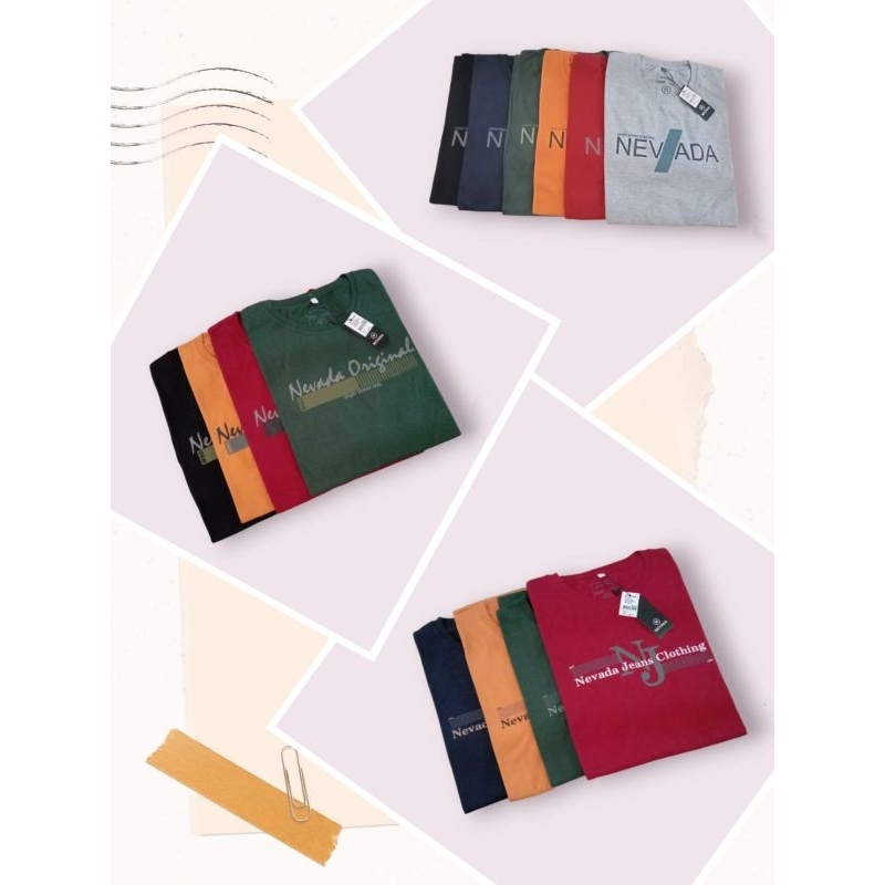 KAOS LENGAN PENDEK PRIA WANITA NEVADA