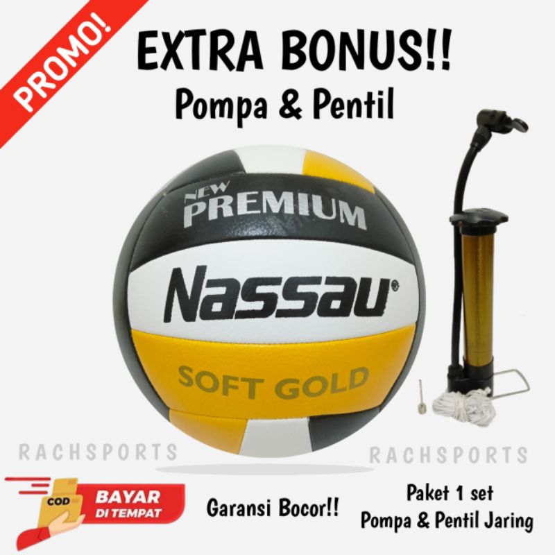 Bola Voli Nassau Soft Gold New Premium