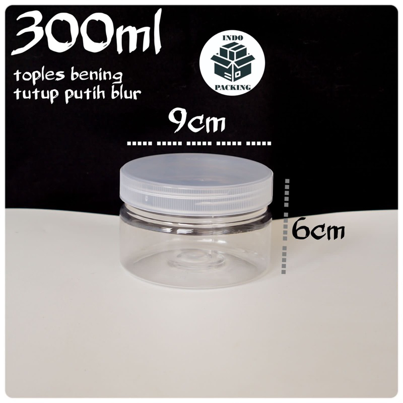 Toples PET Jar 250ml 300ml 250 ml 300 ml / Toples Plastik Bawang / Jar Plastik / Tabung Silinder