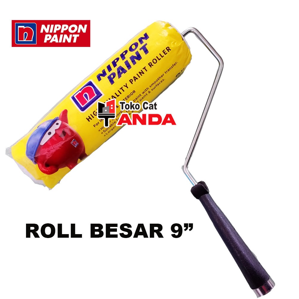 Rol Cat Nippon Besar 9" PREMIUM / Roller Cat Nippon PREMIUM Paint 9" / Kuas Roll Besar Cat Tembok