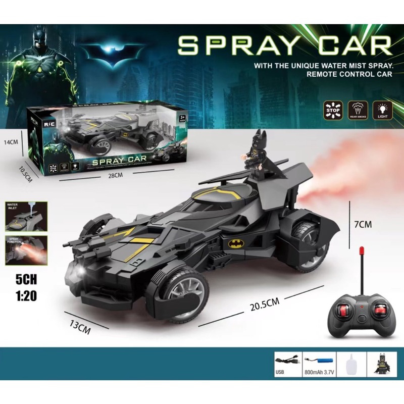 (BISA COD) MAINAN ANAK MOBIL RC BATMAN / MAINAN ANAK LAKI  MOBIL REMOTE CONTROL BATMOBILE VEHICLEM -