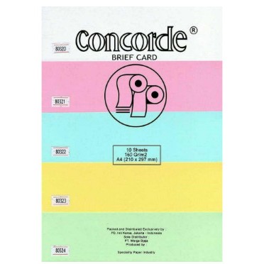 

Concorde Brief Card A4 160gr ( 1 Bungkus isi 10 Lembar )