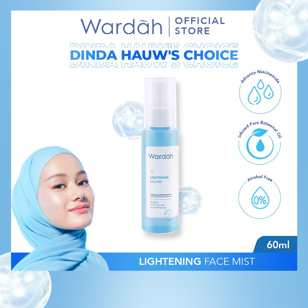 Wardah Lightening Face Mist 60 ml - Wardah Spray untuk primer - Wardah Setting Spray dan refresh