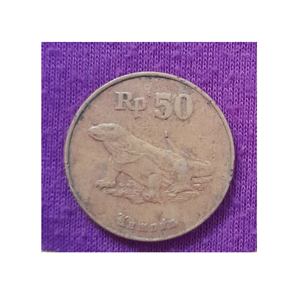 Koin 50 Rupiah Lama Kuning
