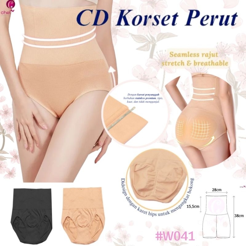 Celana Dalam CD Korset Rajut, Korset Penyangga Pelangsing Perut