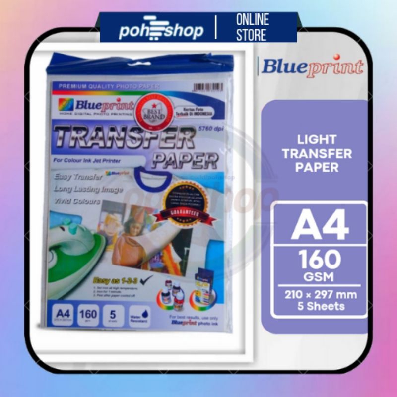 

Blueprint Light Transfer Paper A4/160gsm 5's