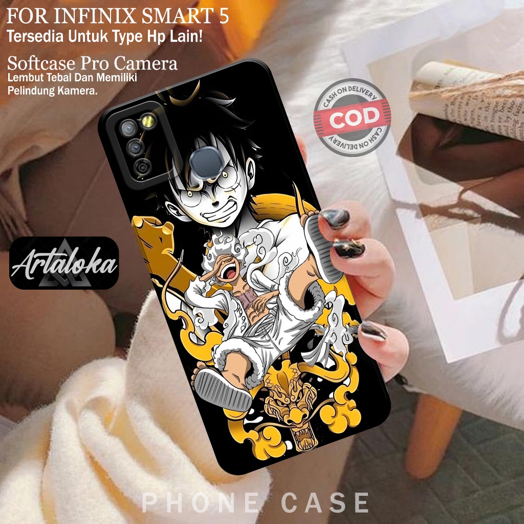 Softcase Hp Infinix Smart 5 Terbaru Fashion Case Anime Case Pro Camera Silikon Tpu Macaroon Case Inf