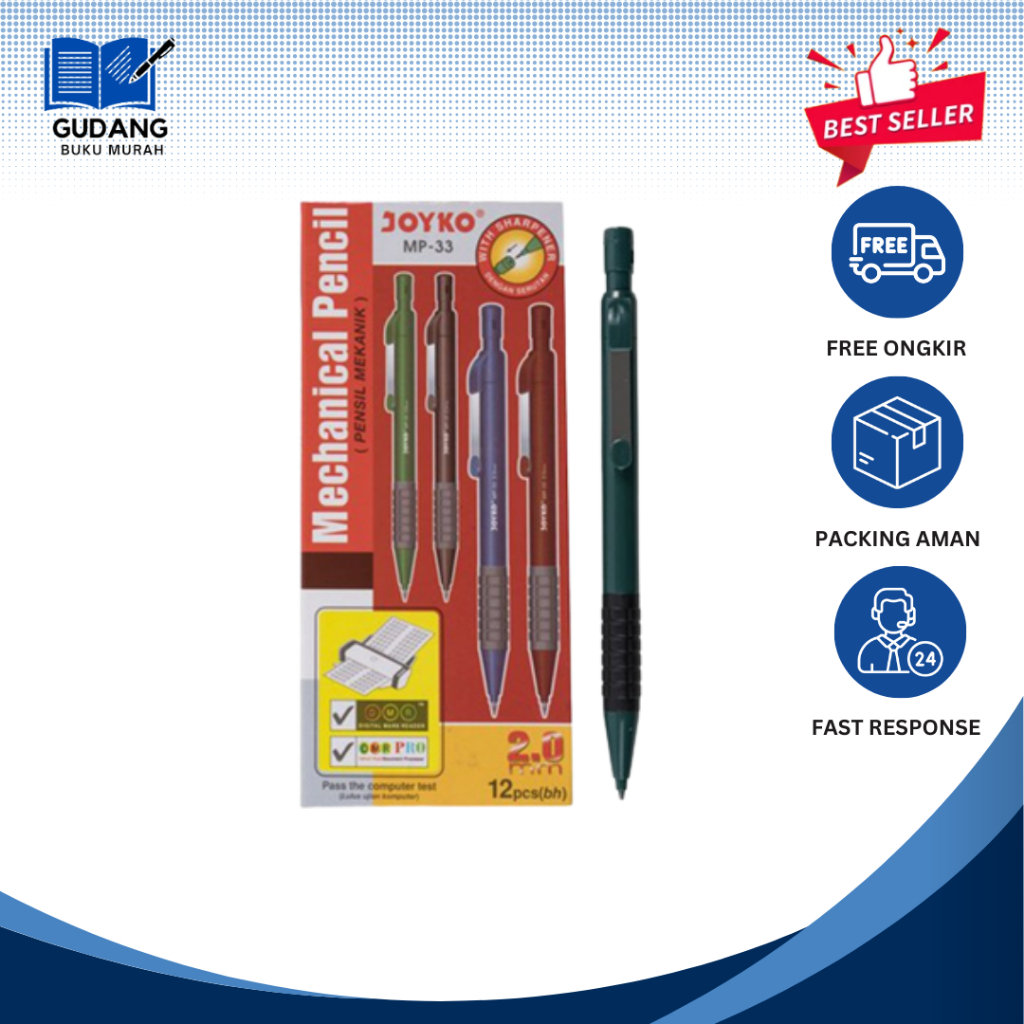 

Mechanical Pencil / Pensil Mekanik Joyko MP-33 / 2.0 mm / GUDANG BUKU MURAH