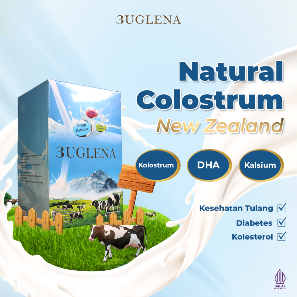 

[[NEW PRODUCT]] Susu Kolostrum 3uglena New Zealand - Memperkuat Tulang Mencegah Diabetes Aman Bagi Penderita Kolestrol Rasa Pisang 450 gr